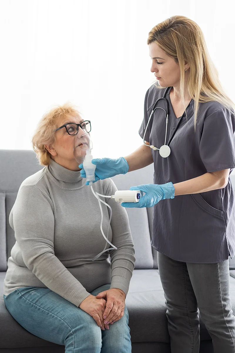 Therapist helping woman patient